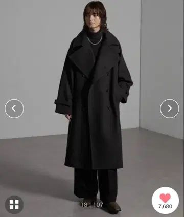 ciyot 2way 트렌치코트 차콜