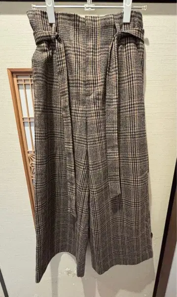 BARNYARDSTORM 하운드투스 체크 브라운 팬츠 겨울용