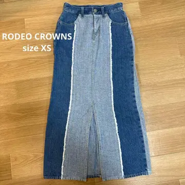RODEO CROWNS 데님 롱 스커트