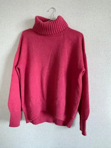 SPICK AND SPAN 핑크 터틀넥 스웨터 울