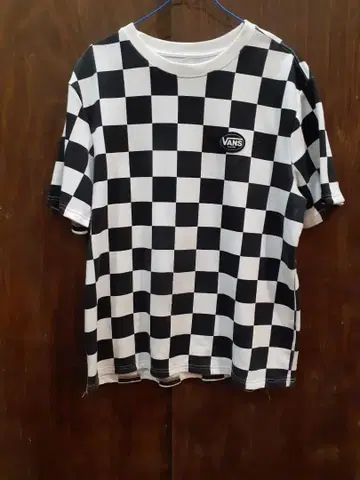VANS 체크 무늬 T셔츠