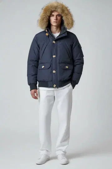 PENFIELD 펜필드 다운 자켓 네이비 퍼 XS
