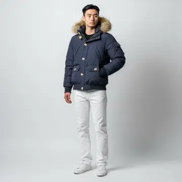 PENFIELD 펜필드 다운 자켓 네이비 퍼 XS