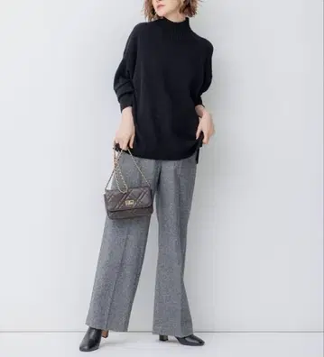 23구 실크 네프 트위드 와이드 팬츠 40