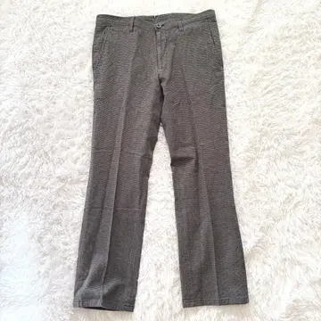 [조셉 아부드] 블랙과 그레이 체크 무늬 코튼 슬랙스 사이즈 34