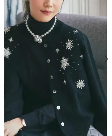 SEVEN TEN 스노우플레이크 가디건