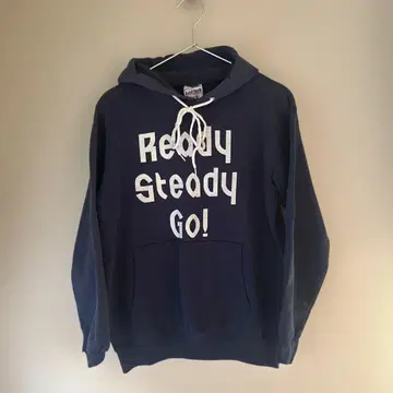 READY STE ADY GO! 후드티 네이비