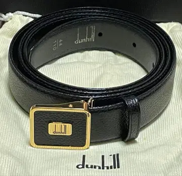 새상품 dunhill 블랙 가죽 벨트 주름 가죽