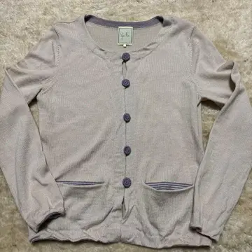 Syhilla 베이지 연보라 가디건 L 사이즈 울