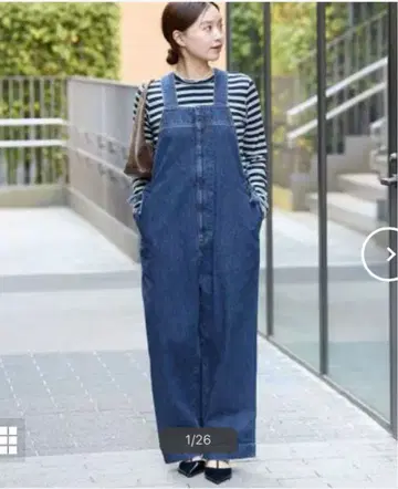 새상품 IENA 카렌테이지 데님 살로펫