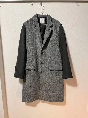 SENSE OF PLACE 체스터 코트 그레이 블랙 (사이즈 L)