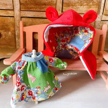 [ 빨간 곰돌이 망토 2점 set ] 팝마트 브라이스 오비츠 11 아웃핏