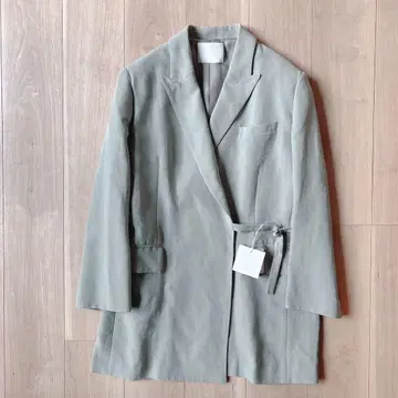 택 포함 새상품*Rito 아세테이트 코튼 38 랩 자켓 민트 그린