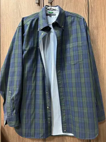 [ TOMMY HILFIGER ] 네이비 그린 체크 M