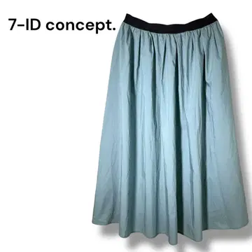 세븐 아이디 컨셉 플레어 스커트 민트 블루 사이즈 38 ( M )