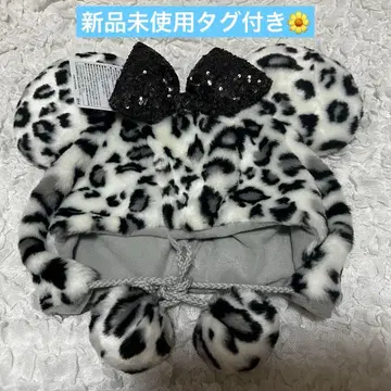 디즈니 레오파드 무늬 팬캡 그레이