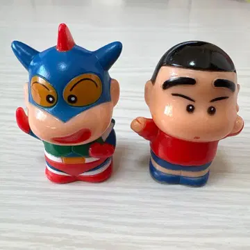 짱구는 못말려 손가락 인형 소프트 비닐 2체 세트 레트로