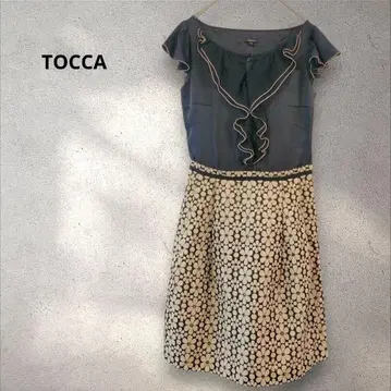 TOCCA 토카 온워드 카시야마 프릴 반팔 원피스 포멀 도킹