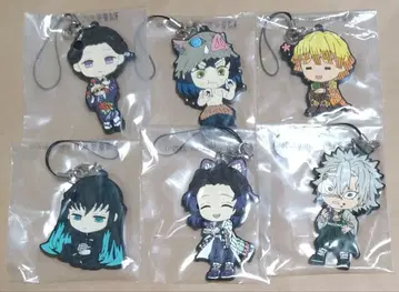 제일복권 귀멸의 칼날 러버 스트랩 6종 세트