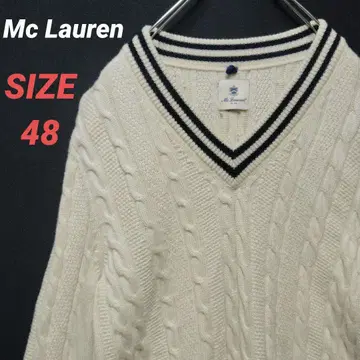 Mc Lauren x BEAMS F 칠드런 니트 스웨터 남성용 이탈리아제