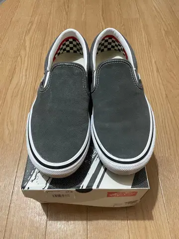 VANS 슬립온 PEWTER/WHITE 스케이트 프로 그레이