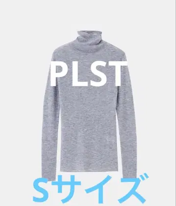 PLST 라메 시어 리브 터틀넥 스웨터