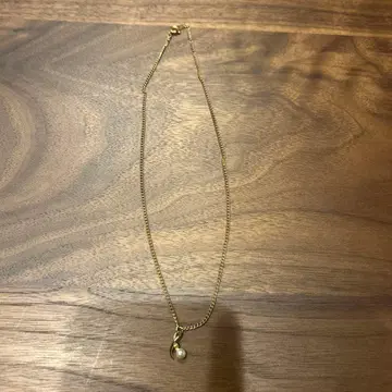 골드 체인 펄 장식 목걸이 새상품급