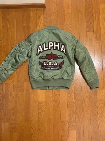 ALPHA MA-1 플라이트 자켓 올리브 그린