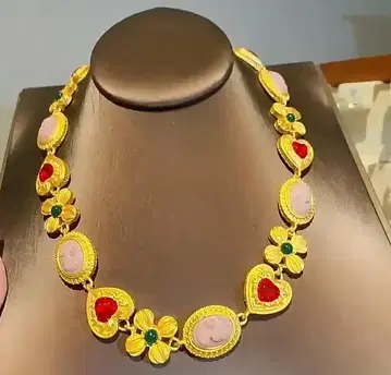 엘레강트한 골드톤 목걸이, 팔찌, 귀찌 3종 세트