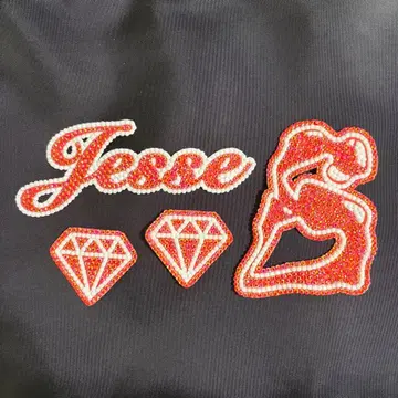 부채 데코 빨간색