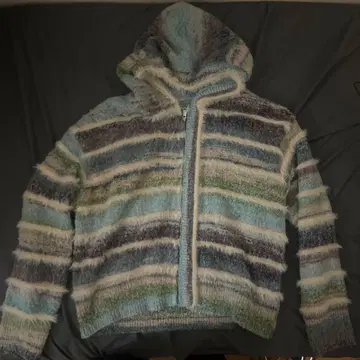 CONP 후드 부착 스트라이프 후드티