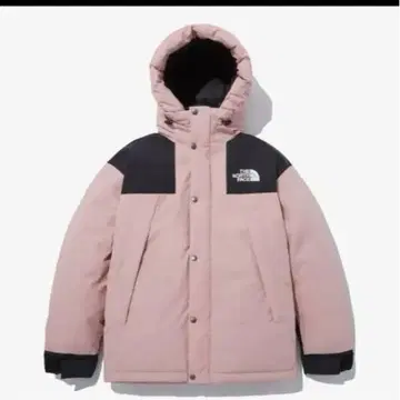 THE NORTH FACE 후드 부착 다운 자켓 핑크/블랙