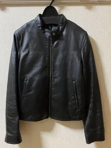 여성용 블랙 가죽 자켓 싱글 라이더