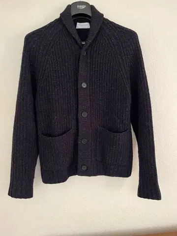 TOMORROWLAND 네이비 리브 니트 가디건