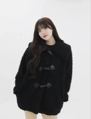 mignon 푸들 코트 블랙