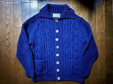 인버아란 ALLEVOL 별주 인디고 염색 코튼 3A 가디건