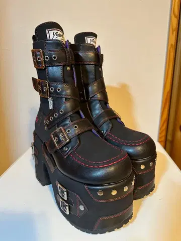 [ YOSUKE/요스케 ] 통굽 벨티드 숏부츠 24.5