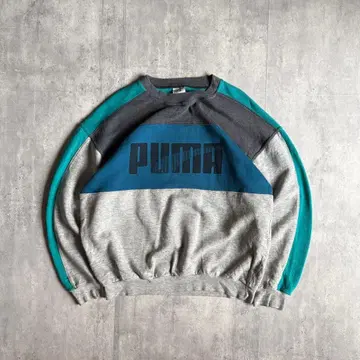 80s 유로 푸마 맨투맨 짧은 기장 불가리아제 빈티지