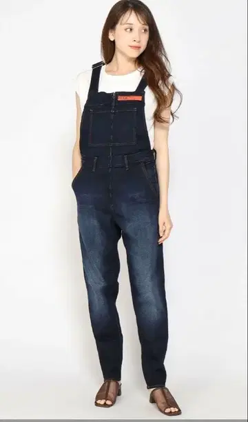 G-STARRAW 데님 슬림 오버롤 S