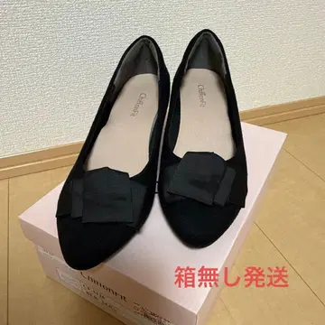ChiffonFit 블랙 리본 포함 플랫 펌프스