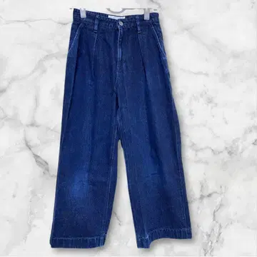 [ SPICK AND SPAN ] 다크 블루 와이드 레그 데님