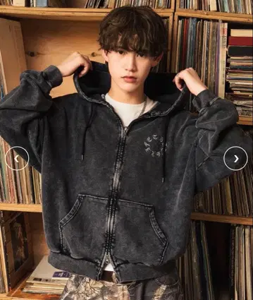 That's life 지퍼 후드티 댓츠라이프 블랙 S