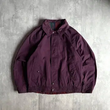 [ 90s vintage ] 리버서블 스윙탑 블루종 체크 짧은 기장