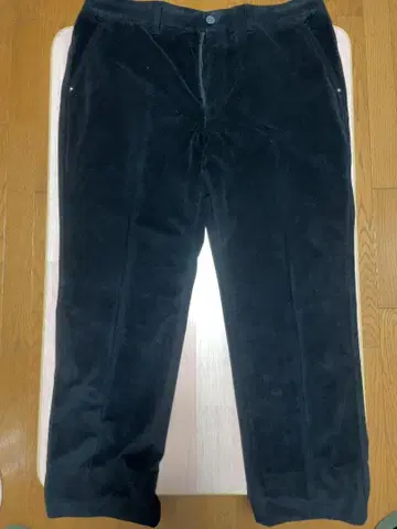 벨로아 팬츠 남성용 허리 100cm 블랙 방한 바지