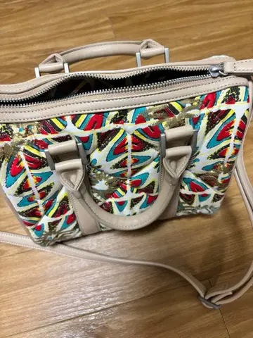 CLOUDY 컬러풀 기하학 패턴 숄더백