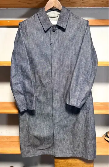 [레어] 매킨토시 인디고 데님 코트 던켈드 오버 사이즈