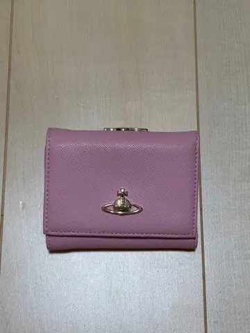 핑크 3단 폴더형 지갑