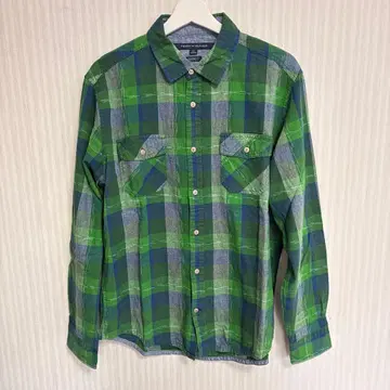 E5452 타미힐피거 체크 무늬 긴팔 셔츠 구제 의류