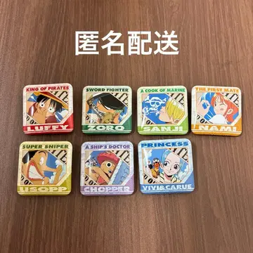 [ ONE PIECE ] 스퀘어 캔뱃지 7개 세트 알라바스타 편 수배서