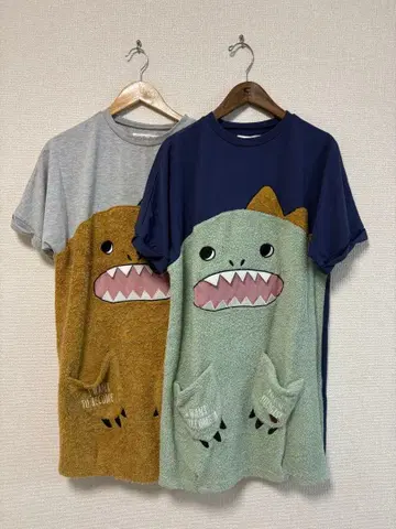 마르멜라드 공룡 디자인 T셔츠 2색 세트